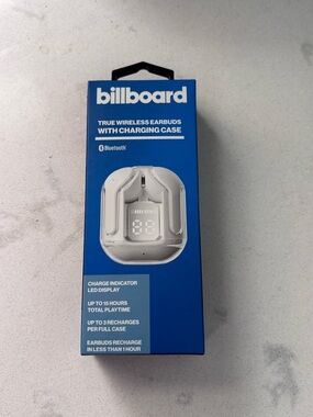 New! Billboard True Wireless Earbuds - Blue Retail Box